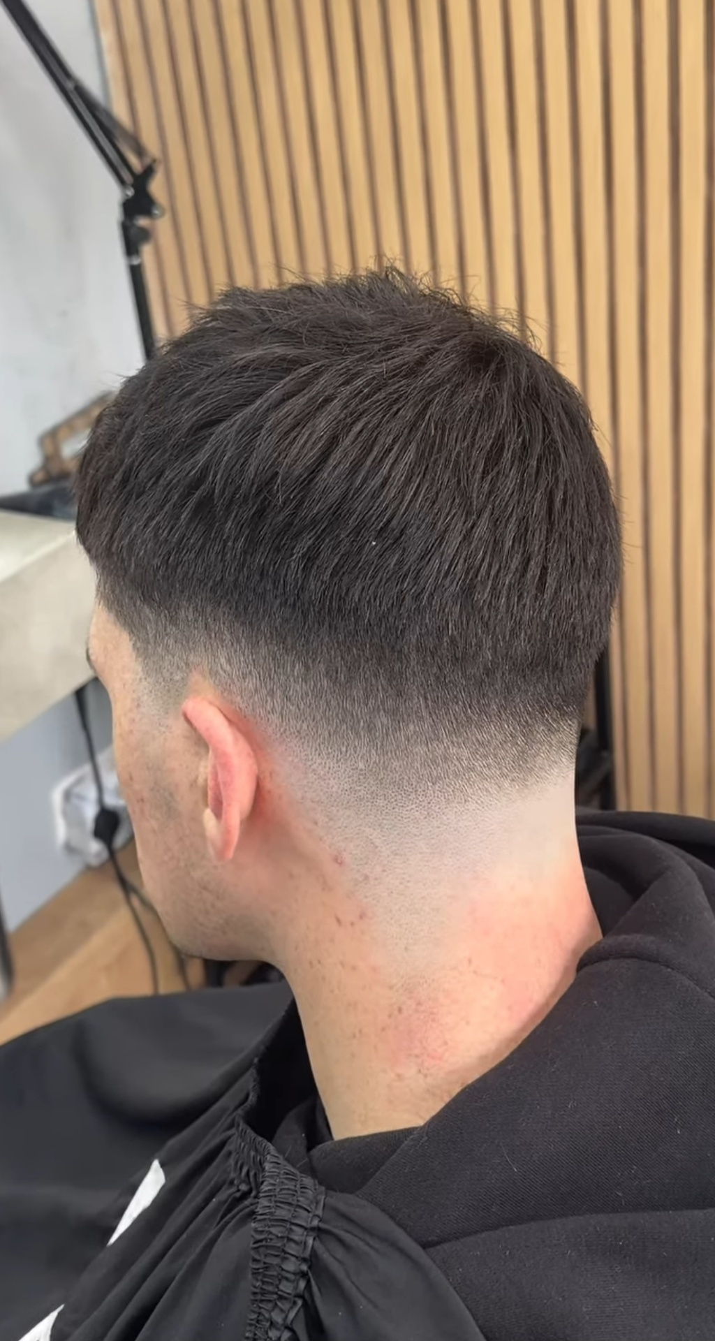 Skin fade with textured crop on top